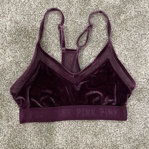 Victoria's Secret Velvet Bralette in Rich Plum
